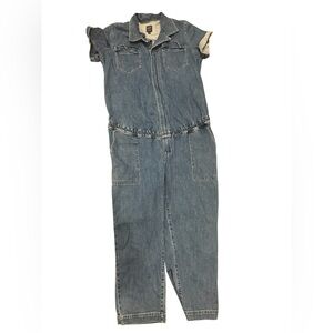 GAP Maternity Denim Button-Up in Blue